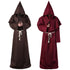 Halloween costumes Monk Hooded Robe Cloak Cape Friar Medieval 2019 Halloween Comic Con Party - menochic